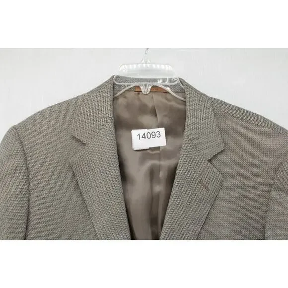 VTG Ermenegildo Zegna Blazer Men's 44R Multicolor Wool Silk Weave Sport Jacket